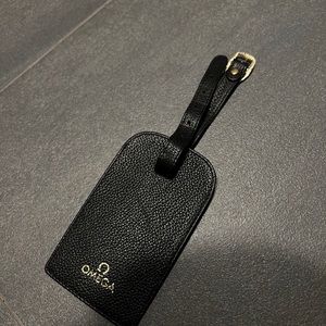 Omega Leather Luggage Tag